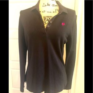 LILY PULITZER LONG SLEEVE POLO SHIRT